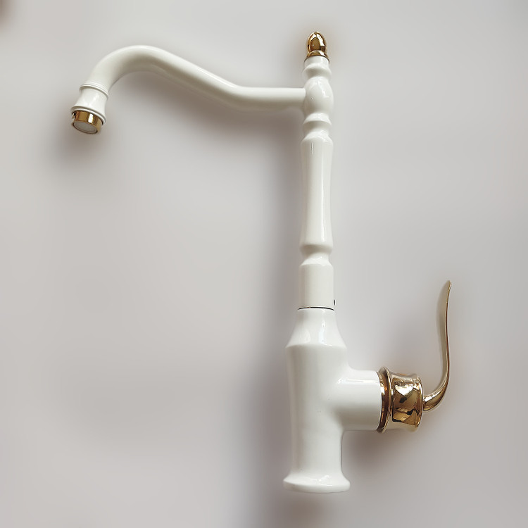 شیر ظرفشویی بامبو سفید طلایی