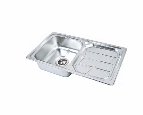 سینک ظرفشویی 50 * 80 توکار با عمق 21