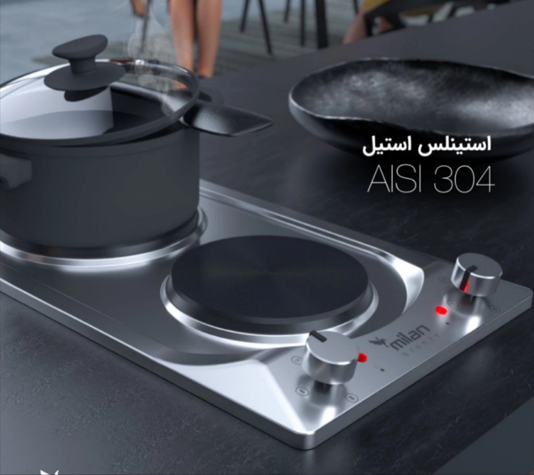گاز رومیزی 2 شعله برقی میلان