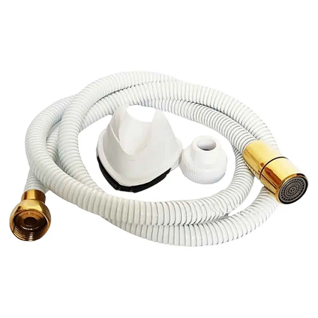 شلنگ توالت سفید طلایی هک وان