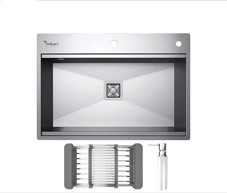 سینک 4075S01 توکار استیل میلان